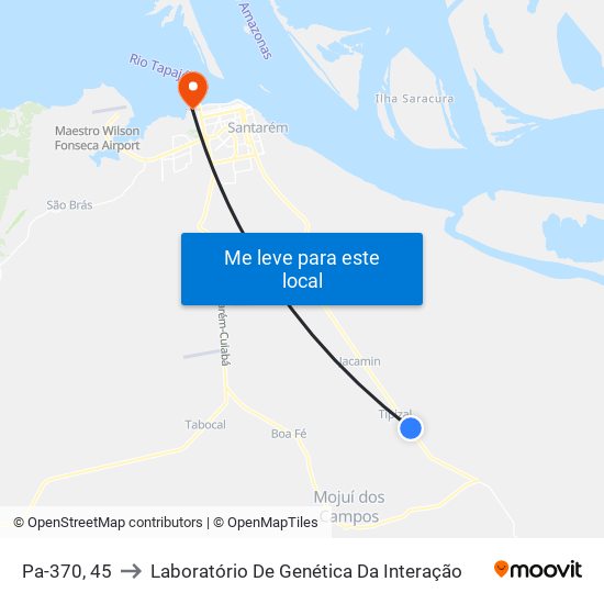 Pa-370, 45 to Laboratório De Genética Da Interação map