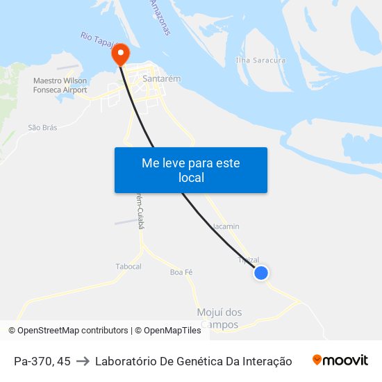 Pa-370, 45 to Laboratório De Genética Da Interação map