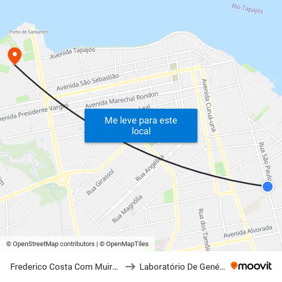 Frederico Costa Com Muiraquitã | Sentido Norte to Laboratório De Genética Da Interação map