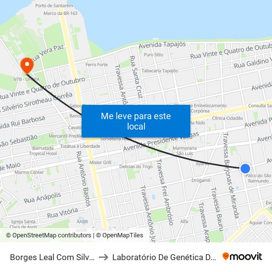 Borges Leal Com Silva Jardim to Laboratório De Genética Da Interação map