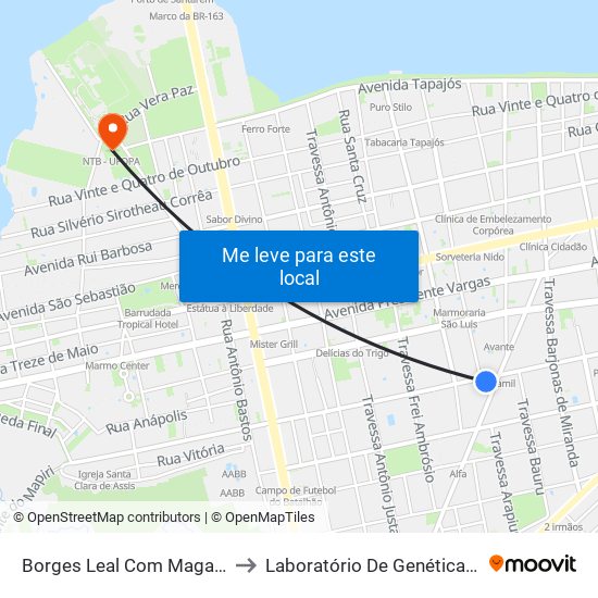 Borges Leal Com Magalhães Barata to Laboratório De Genética Da Interação map