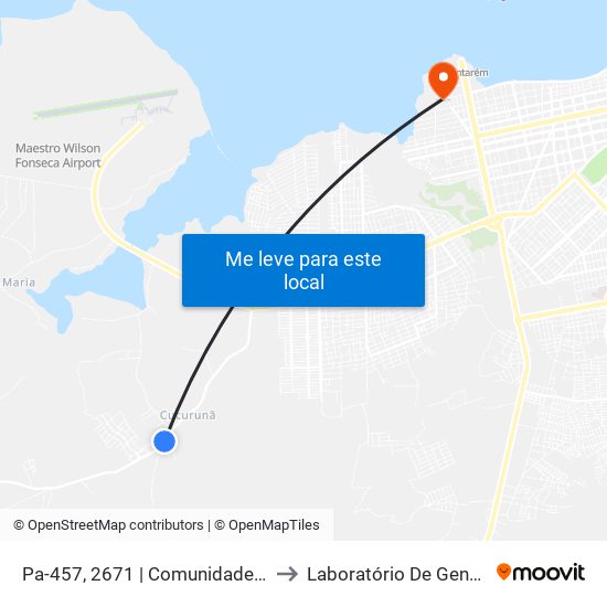 Pa-457, 2671 | Comunidade Cucurunã, Sent. Centro to Laboratório De Genética Da Interação map
