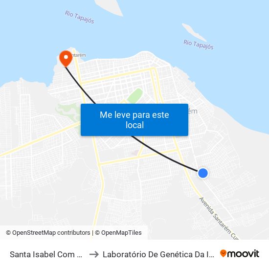 Santa Isabel Com Cemex to Laboratório De Genética Da Interação map