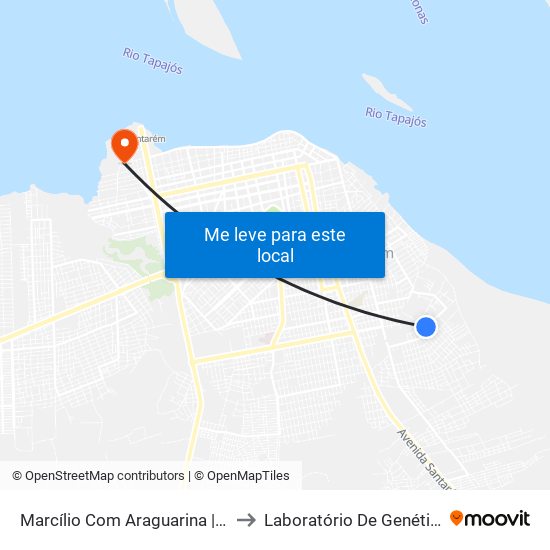 Marcílio Com Araguarina | Sentido Sudoeste to Laboratório De Genética Da Interação map