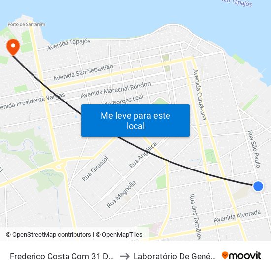 Frederico Costa Com 31 De Março | Sentido Sul to Laboratório De Genética Da Interação map