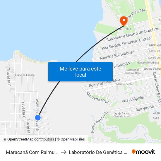 Maracanã Com Raimundo Xavier to Laboratório De Genética Da Interação map