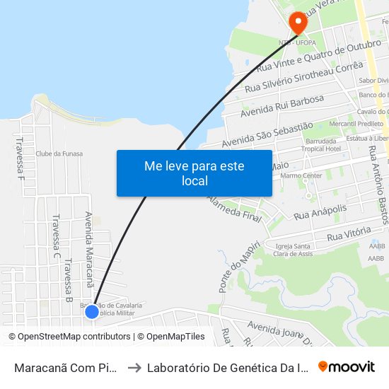 Maracanã Com Pindobal to Laboratório De Genética Da Interação map