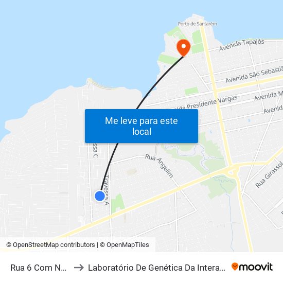 Rua 6 Com Ns 7 to Laboratório De Genética Da Interação map