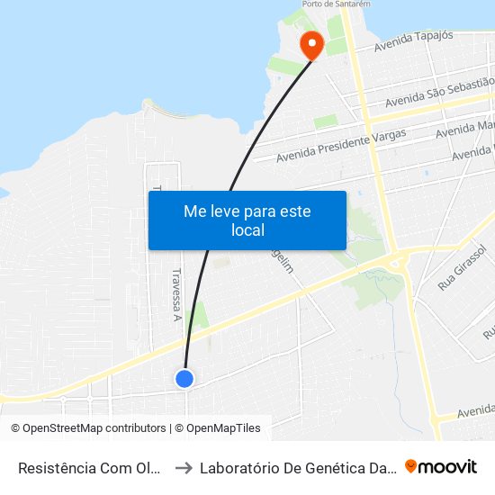 Resistência Com Olavo Bilac to Laboratório De Genética Da Interação map