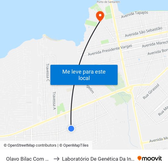 Olavo Bilac Com Duque to Laboratório De Genética Da Interação map