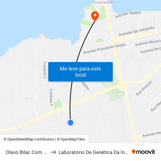 Olavo Bilac Com Jader to Laboratório De Genética Da Interação map