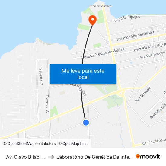 Olavo Bilac Com Tomé De Souza | Sentido Leste to Laboratório De Genética Da Interação map