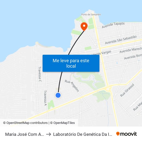 Maria José Com Alegria to Laboratório De Genética Da Interação map