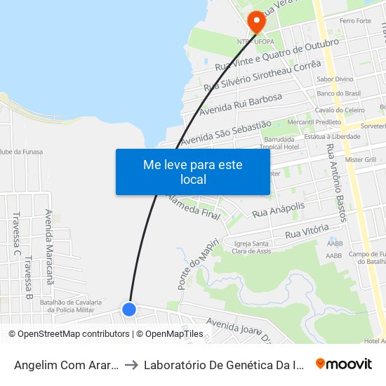 Angelim Com Araruama to Laboratório De Genética Da Interação map