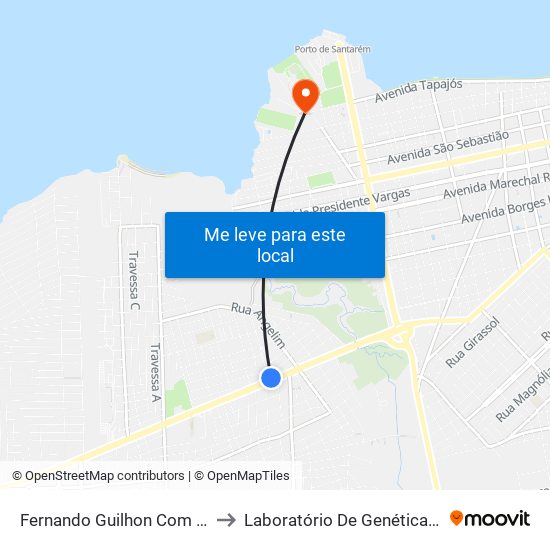 Fernando Guilhon Com Ponta Negra to Laboratório De Genética Da Interação map
