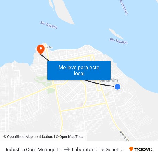 Indústria Com Muiraquitã | Sentido Sul to Laboratório De Genética Da Interação map