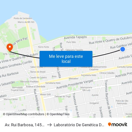 Av. Rui Barbosa, 1450 | Uniter to Laboratório De Genética Da Interação map