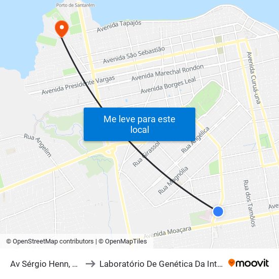 Av  Sérgio Henn, 1003 to Laboratório De Genética Da Interação map