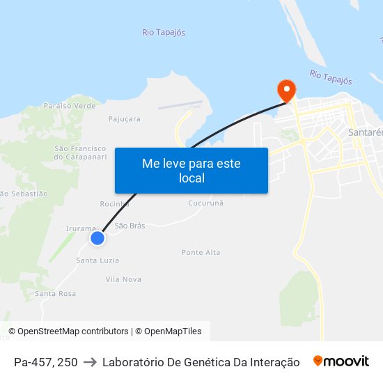 Pa-457, 250 to Laboratório De Genética Da Interação map