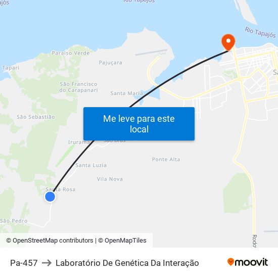 Pa-457 to Laboratório De Genética Da Interação map