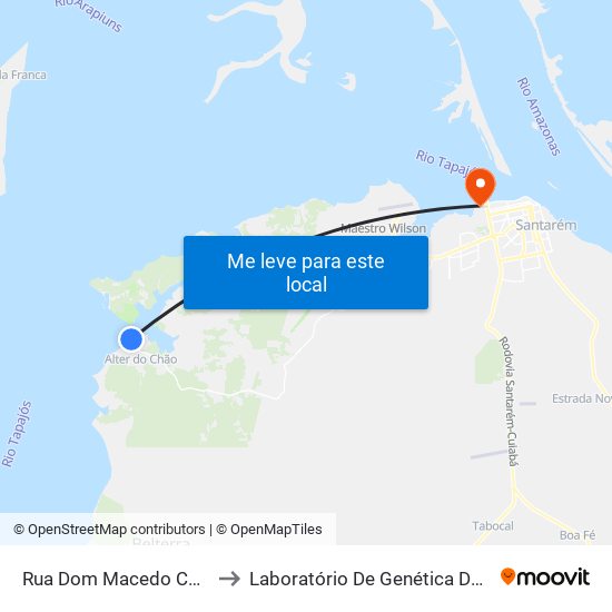 Rua Dom Macedo Costa, 247 to Laboratório De Genética Da Interação map