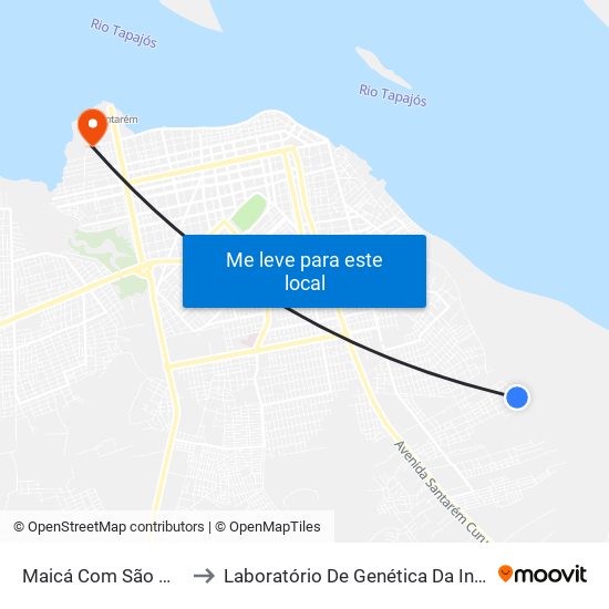 Maicá Com São Miguel to Laboratório De Genética Da Interação map