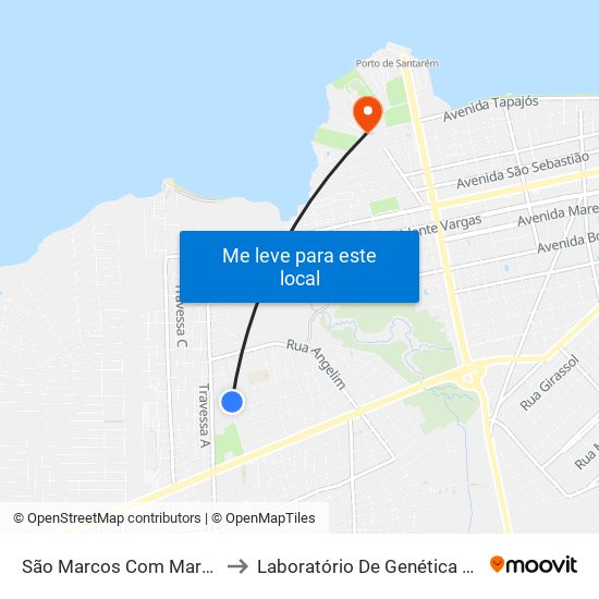 São Marcos Com Maracanãzinho to Laboratório De Genética Da Interação map
