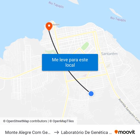 Monte Alegre Com Gen. Assunção to Laboratório De Genética Da Interação map