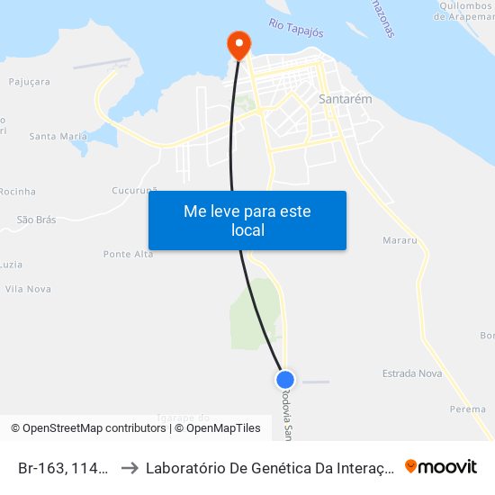 Br-163, 11450 to Laboratório De Genética Da Interação map