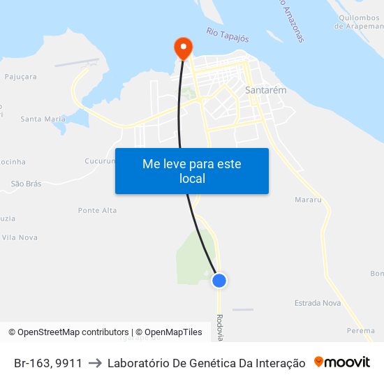 Br-163, 9911 to Laboratório De Genética Da Interação map