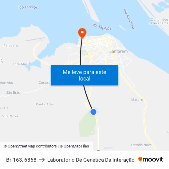 Br-163, 6868 to Laboratório De Genética Da Interação map