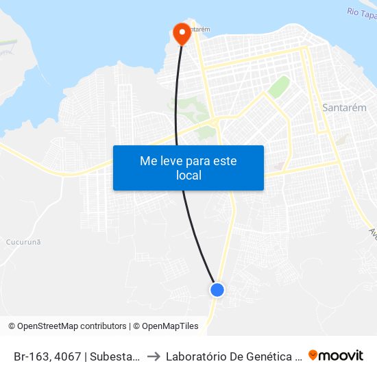 Br-163, 4067 | Subestação Tapajós to Laboratório De Genética Da Interação map