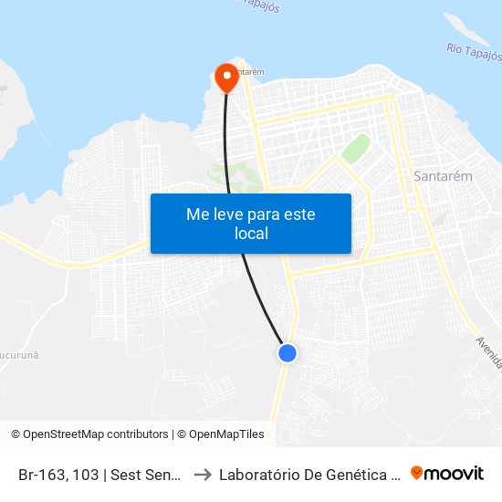 Br-163, 103 | Sest Senat Santarém to Laboratório De Genética Da Interação map