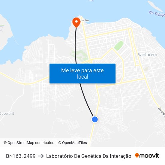 Br-163, 2499 to Laboratório De Genética Da Interação map