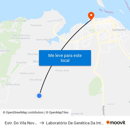 Estr. Do Vila Nova, 12 to Laboratório De Genética Da Interação map