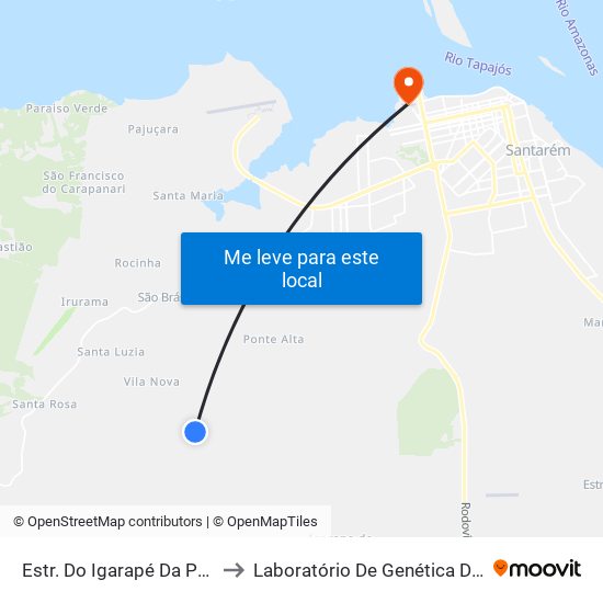 Ramal to Laboratório De Genética Da Interação map