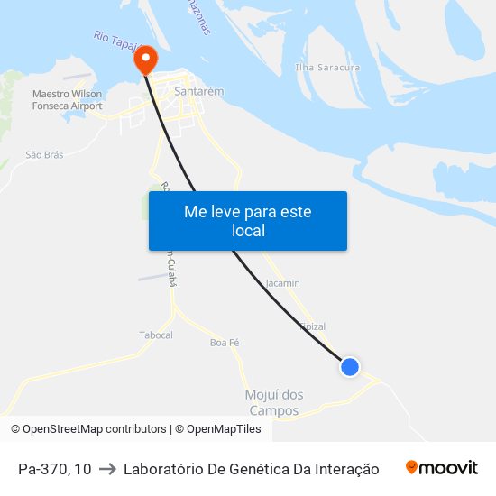 Pa-370, 10 to Laboratório De Genética Da Interação map