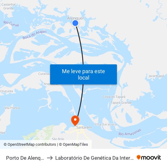 Porto De Alenquer to Laboratório De Genética Da Interação map