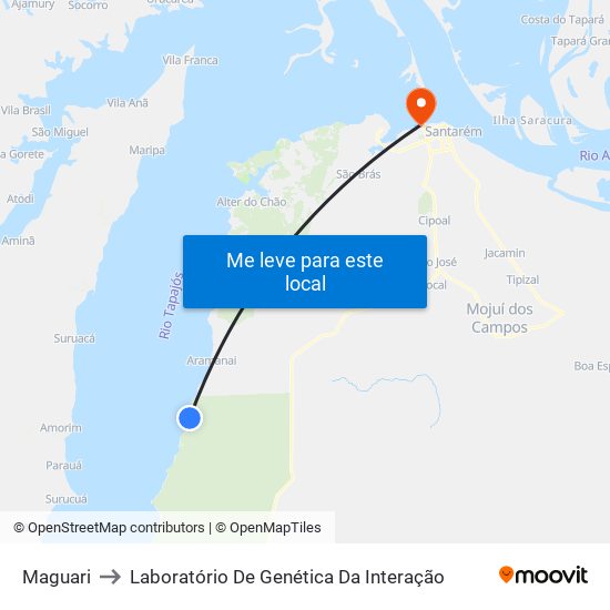 Maguari to Laboratório De Genética Da Interação map