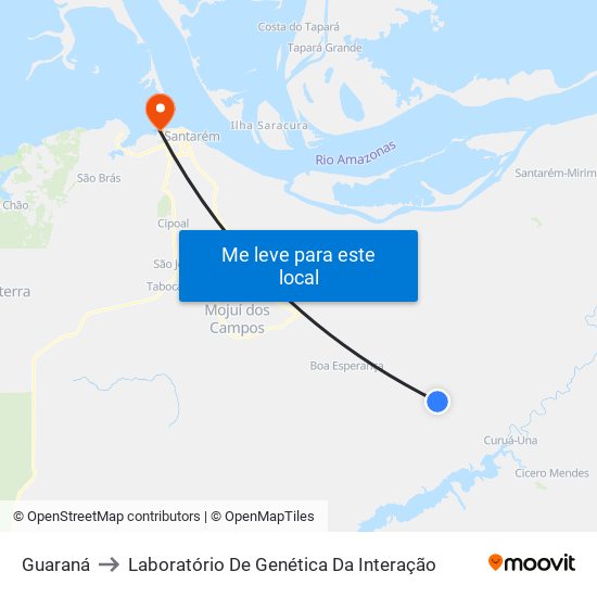 Guaraná to Laboratório De Genética Da Interação map