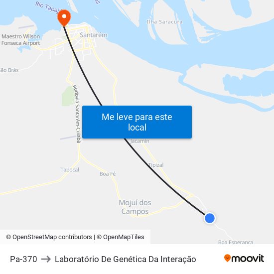 Pa-370 to Laboratório De Genética Da Interação map