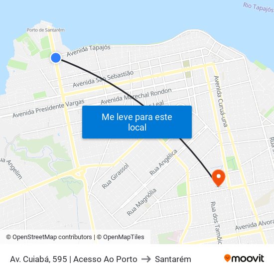 Av. Cuiabá, 595 | Acesso Ao Porto to Santarém map