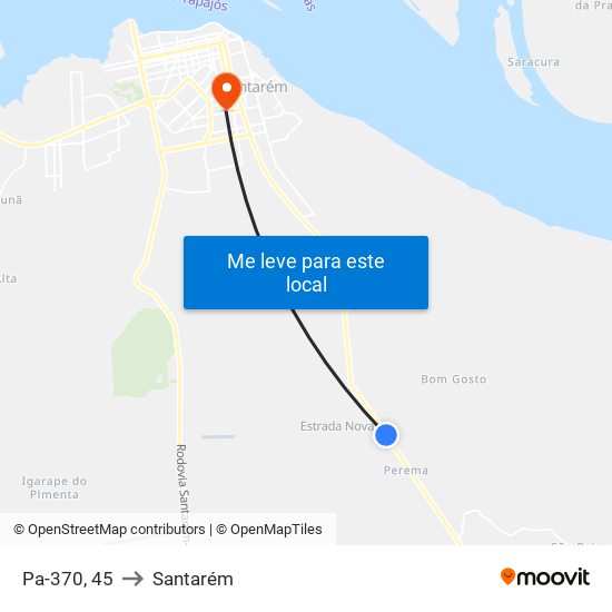 Pa-370, 45 to Santarém map