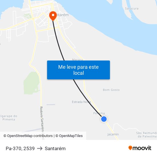 Pa-370, 2539 to Santarém map