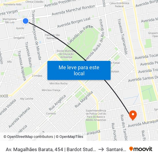 Av. Magalhães Barata, 454 | Bardot Studio to Santarém map
