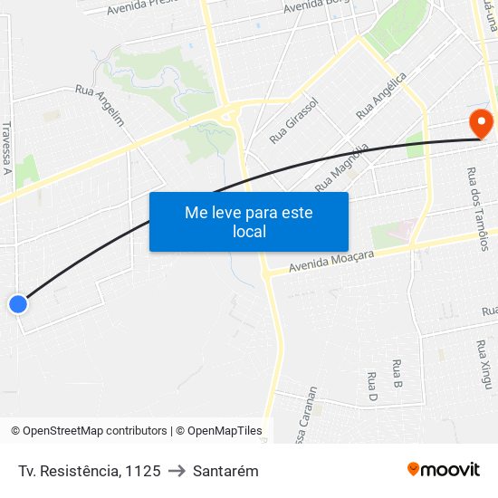 Tv. Resistência, 1125 to Santarém map