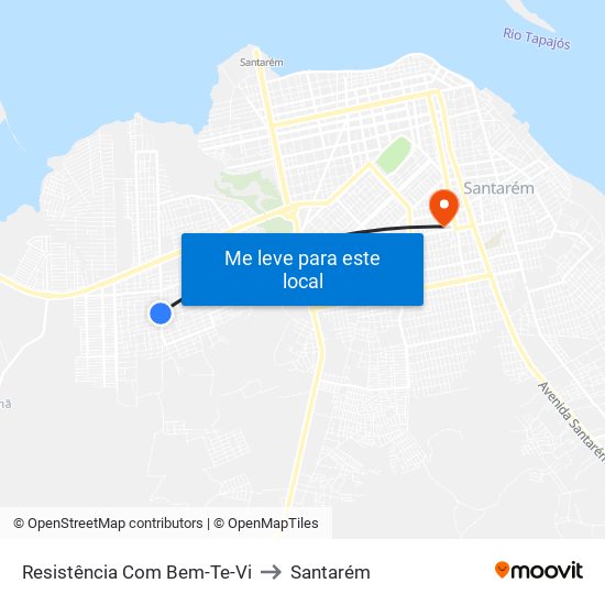 Resistência Com Bem-Te-Vi to Santarém map