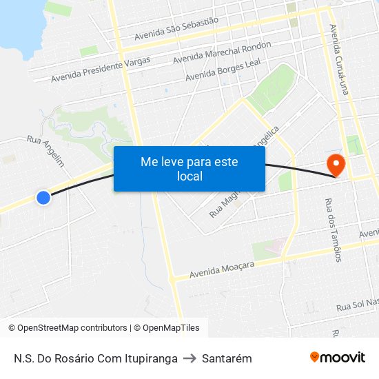 N.S. Do Rosário Com Itupiranga to Santarém map