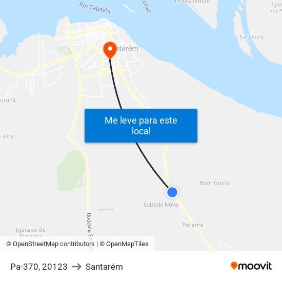 Pa-370, 20123 to Santarém map