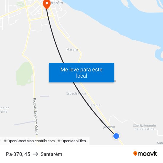 Pa-370, 45 to Santarém map